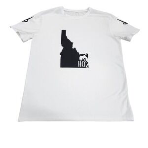 WeirdPineapple Co Shirt Mens Large White Idaho HO Graphic Tee Adult Humor Top